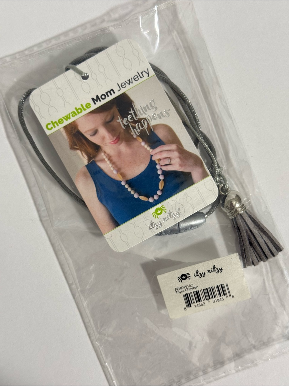 Itzy Ritzy Chevron Teething Necklace - Picture 4 of 8